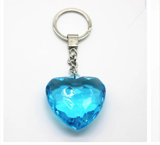 Elegant Crystal Heart Keychain