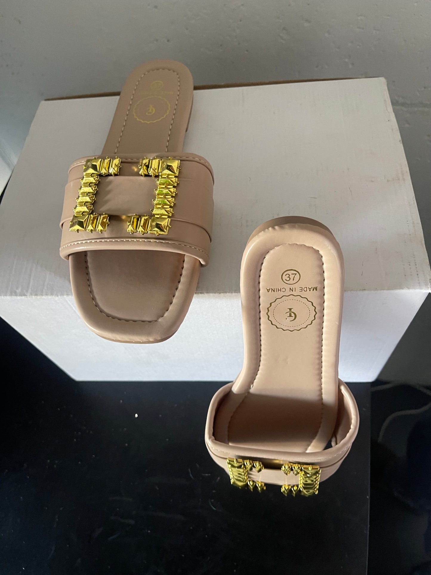 Crème and Gold Sandals