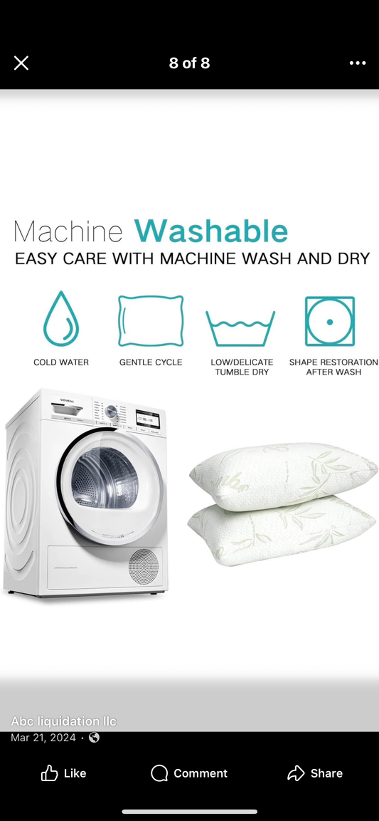 1pc Bamboo Pillow King Size