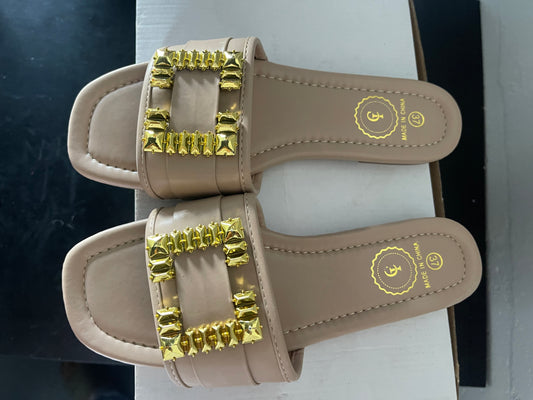 Crème and Gold Sandals