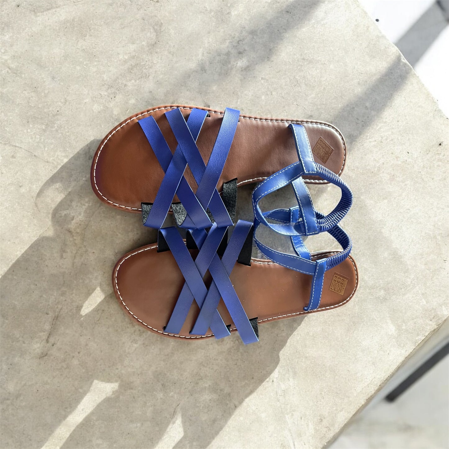 Women's Flat Sandals with Ankle Straps