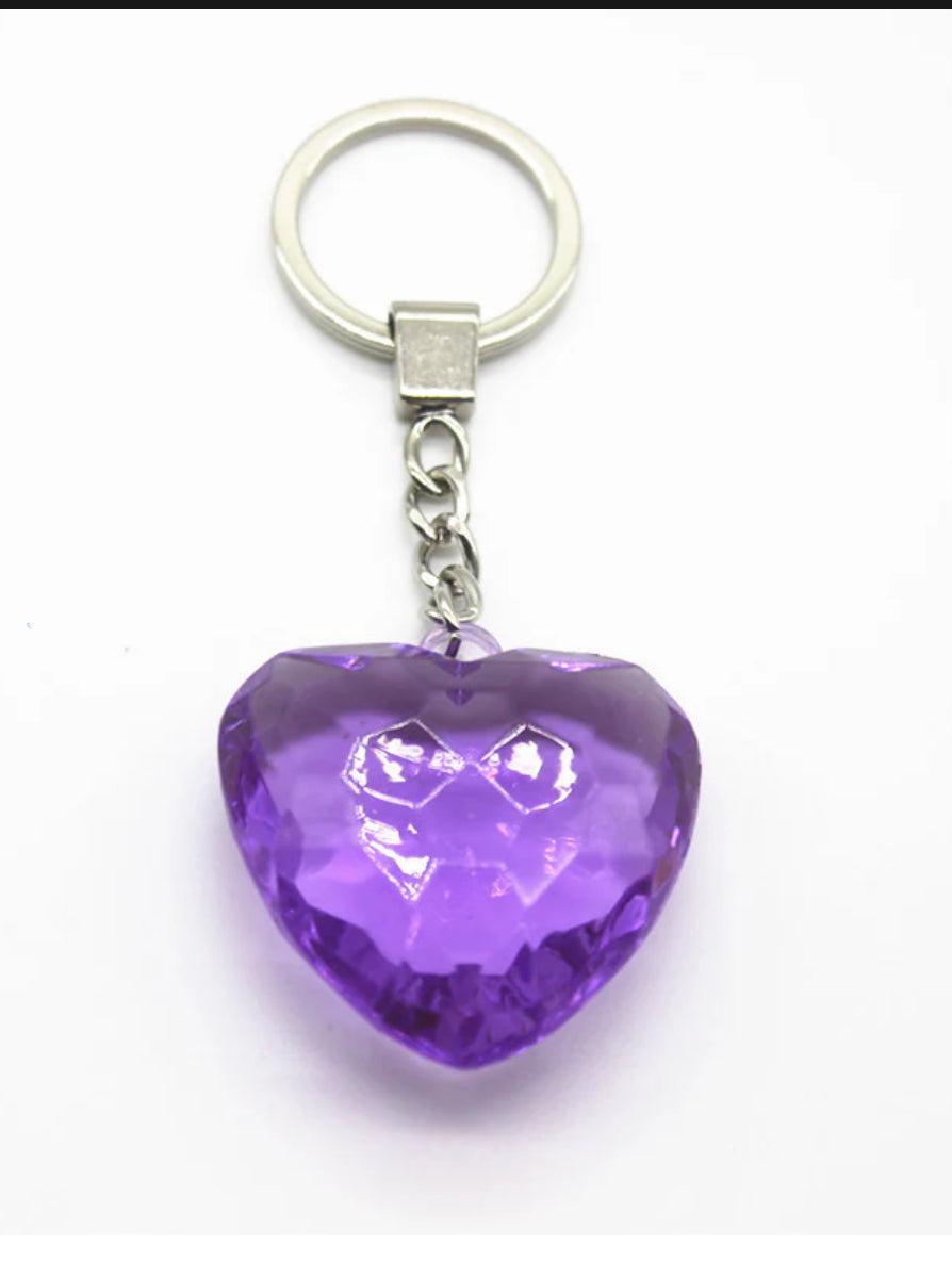 Elegant Crystal Heart Keychain