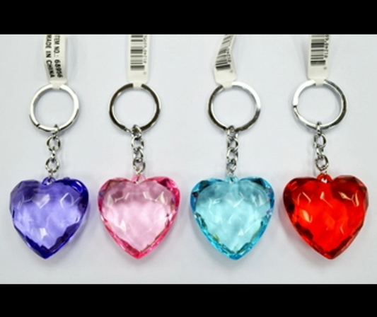 Elegant Crystal Heart Keychain