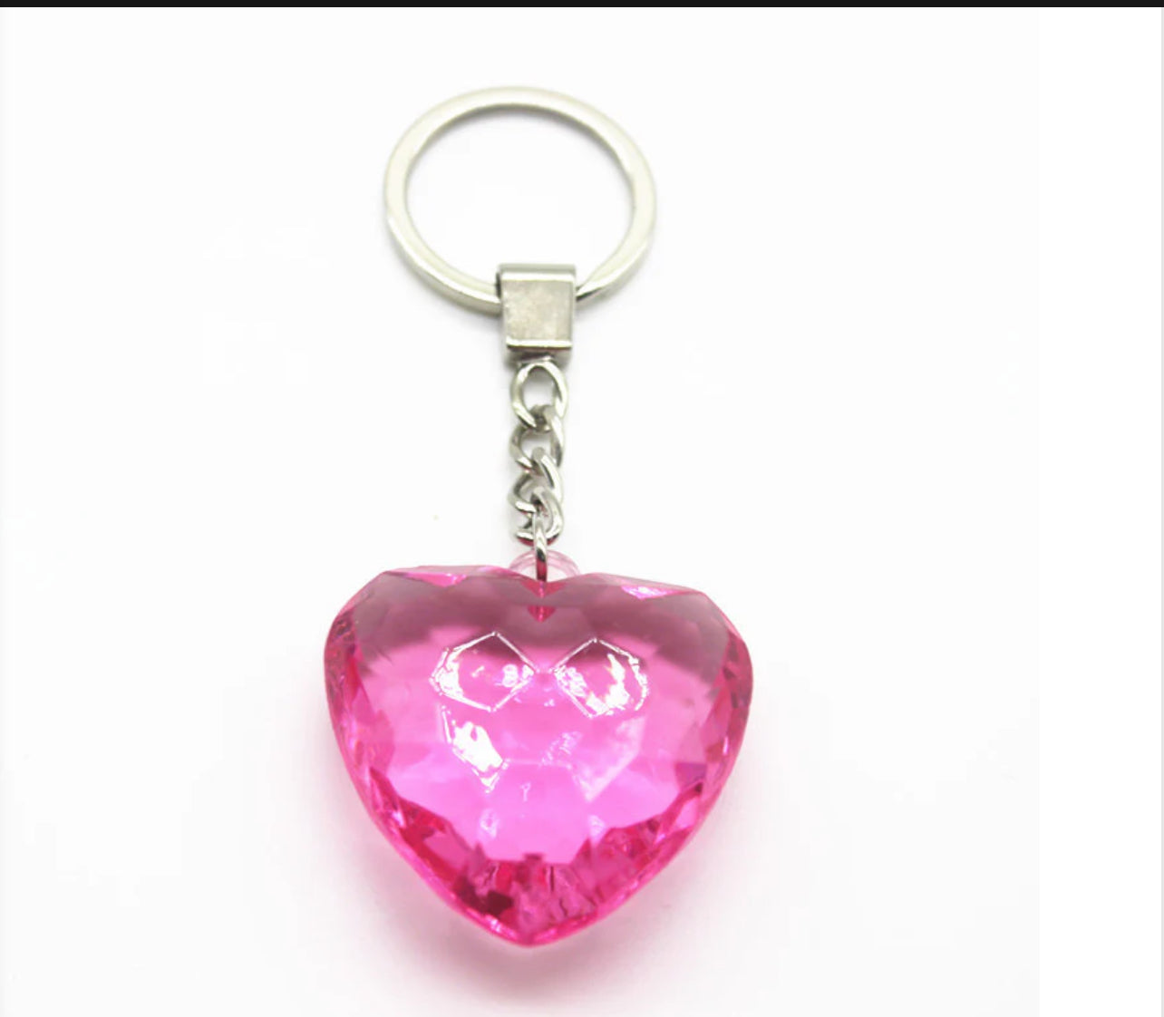 Elegant Crystal Heart Keychain