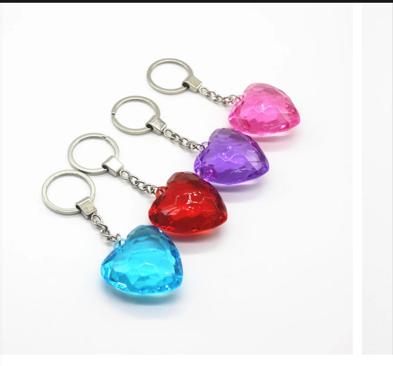 Elegant Crystal Heart Keychain