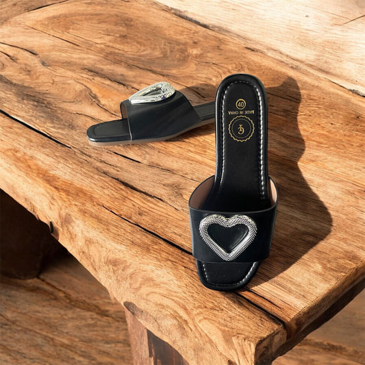Heart Slip-On Sandals