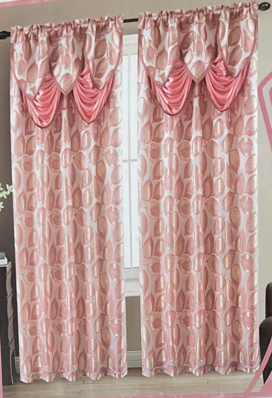 1PCS JACQUARD PANEL WITH ATTACHED VALANCE ONE PACKAGE
CONTAINS ONE PANEL