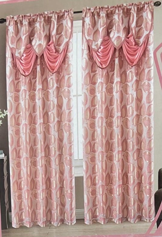 1PCS JACQUARD PANEL WITH ATTACHED VALANCE ONE PACKAGE
CONTAINS ONE PANEL