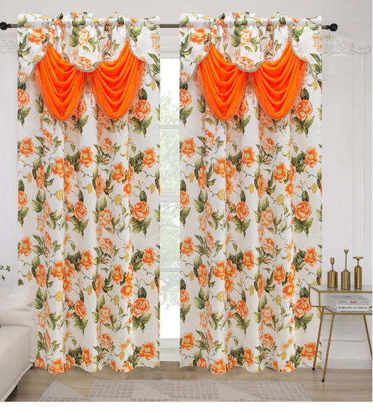 1PCS ROD POCKET PANEL
WITH ATTACHED VALANCE
ONE PANEL PER PACKAGE
52x84+18 IN ( 132cm X 213cm + 46cm)