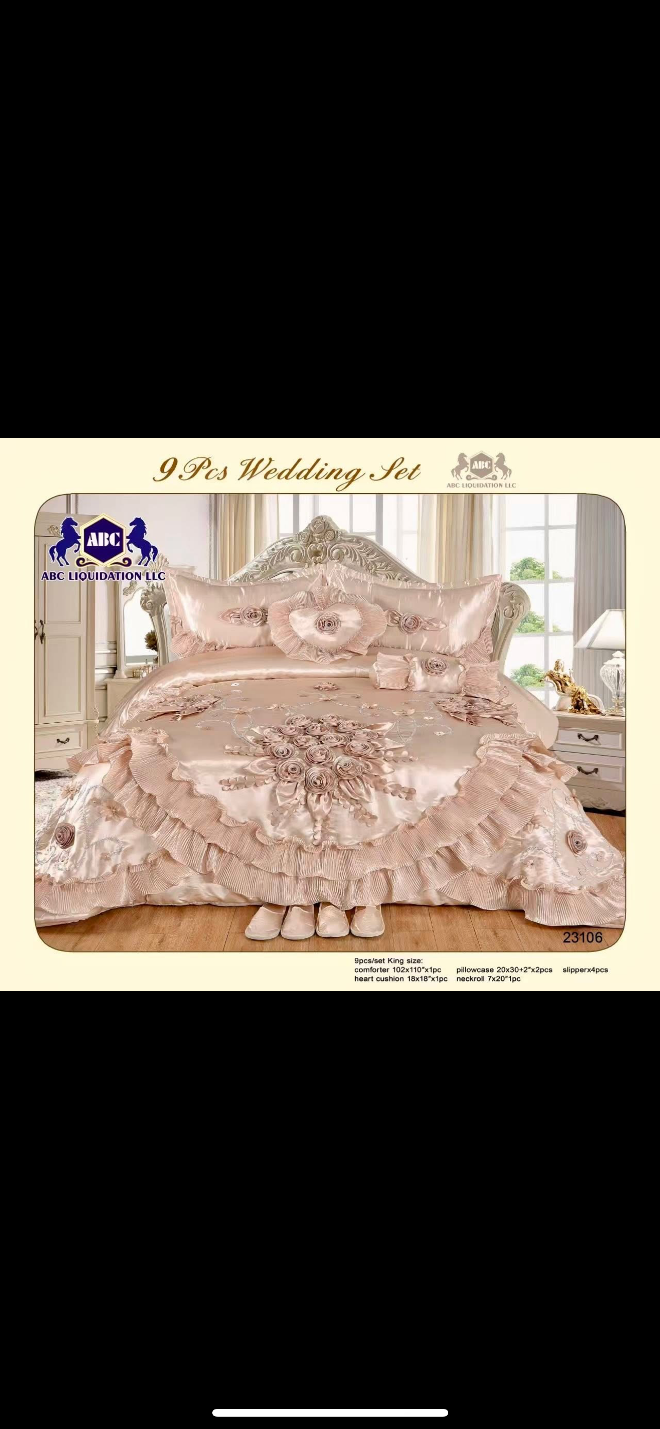 9 Pcs Wedding Bedspread