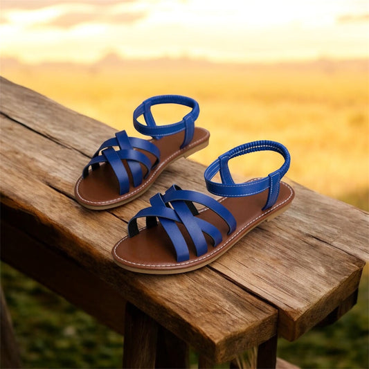 Women's Flat Sandals with Ankle Straps